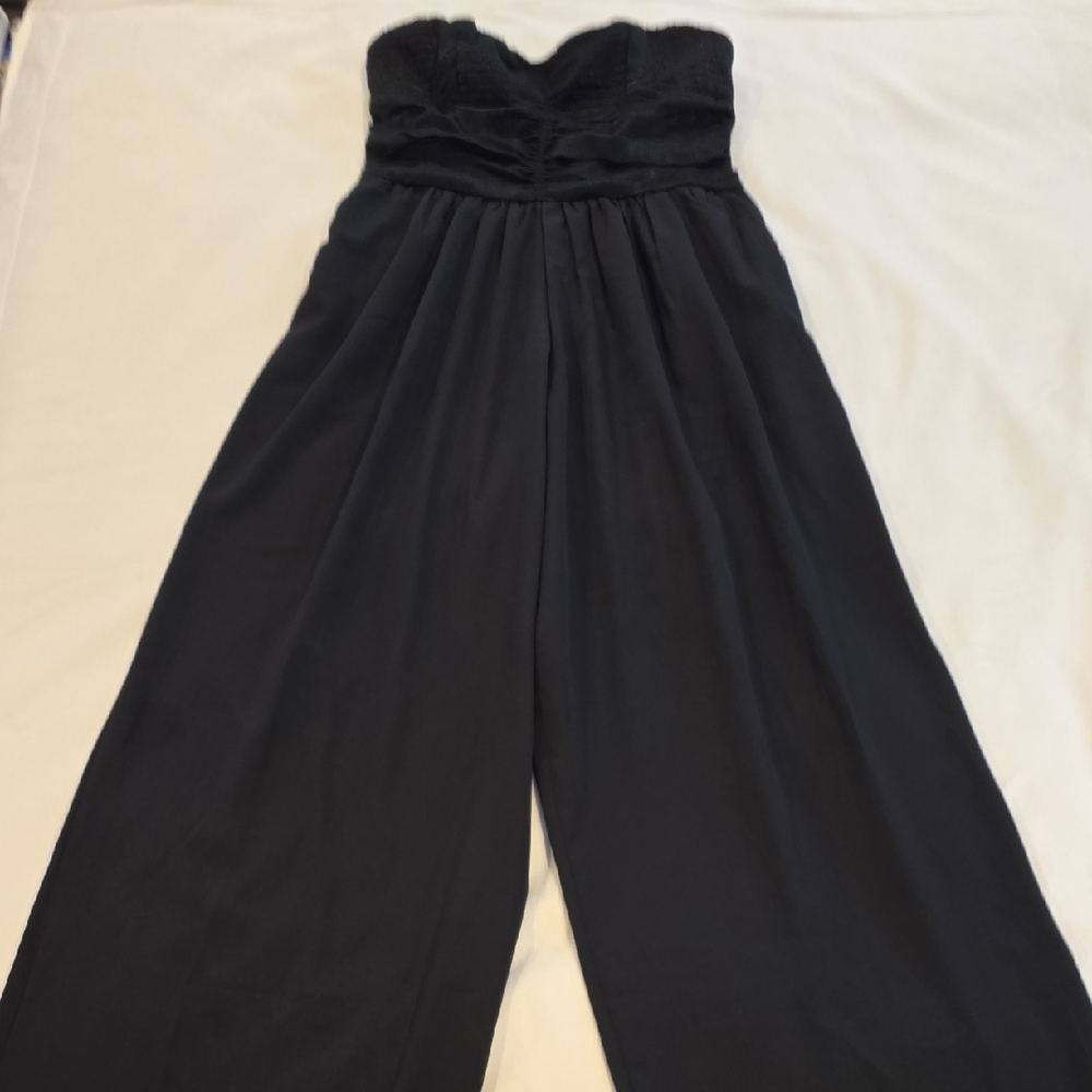Elegant Black Strapless Jumpsuit